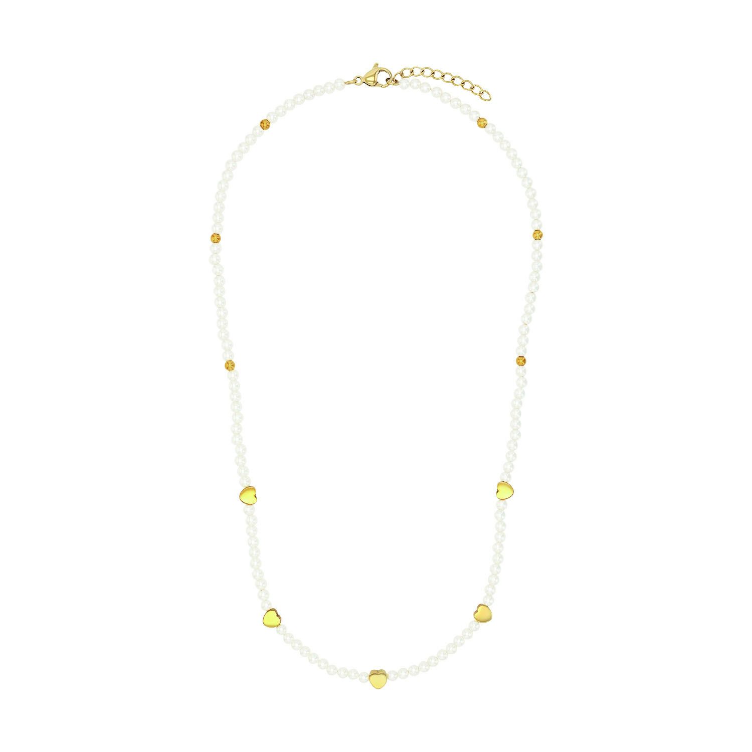 Amor Perlenkette Herzen, mit Glasperle