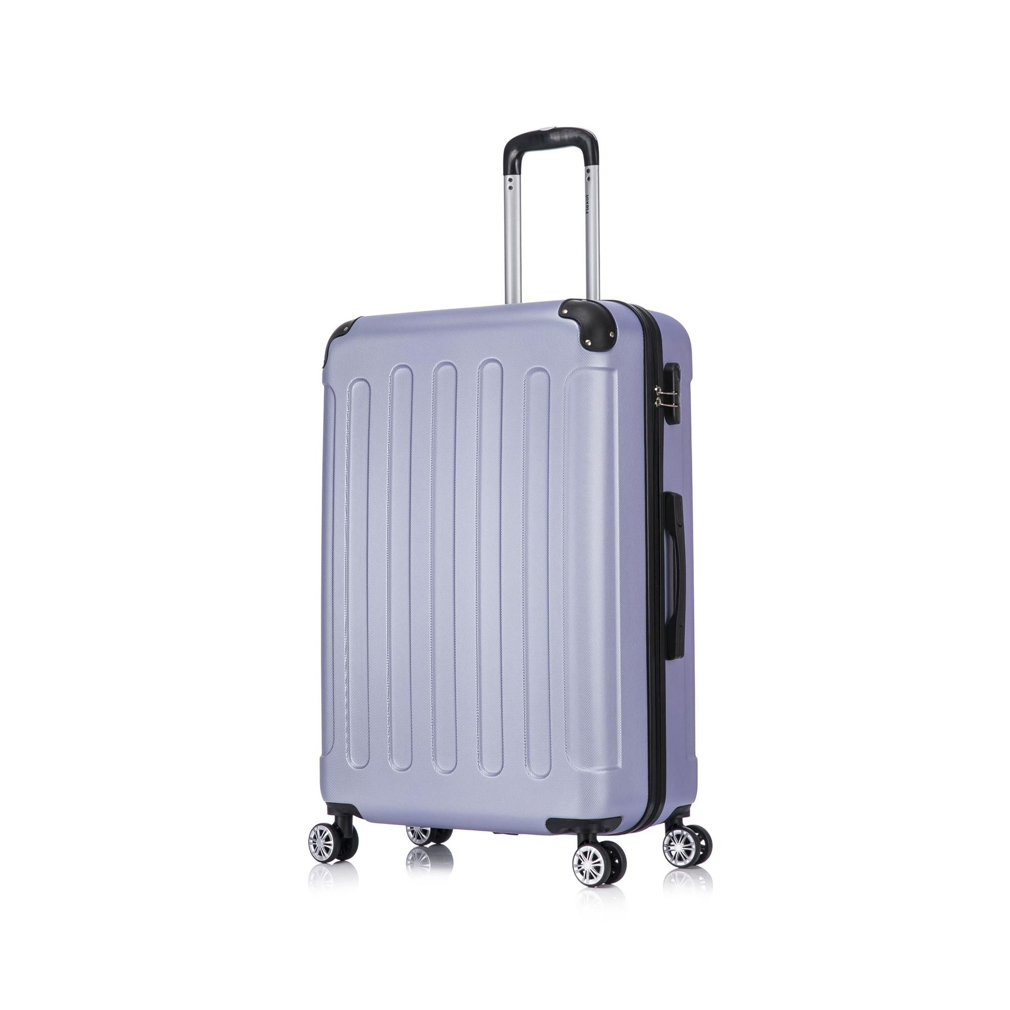 Flexot Hartschalen-Trolley F-2045 Kofferset, 360° Rollen, robuster Reisekoffer, Bordcase, 4 Rollen, Robuster und moderner Koffer mit vier 360° Rollen und Zahlen – Bild 2 von 5