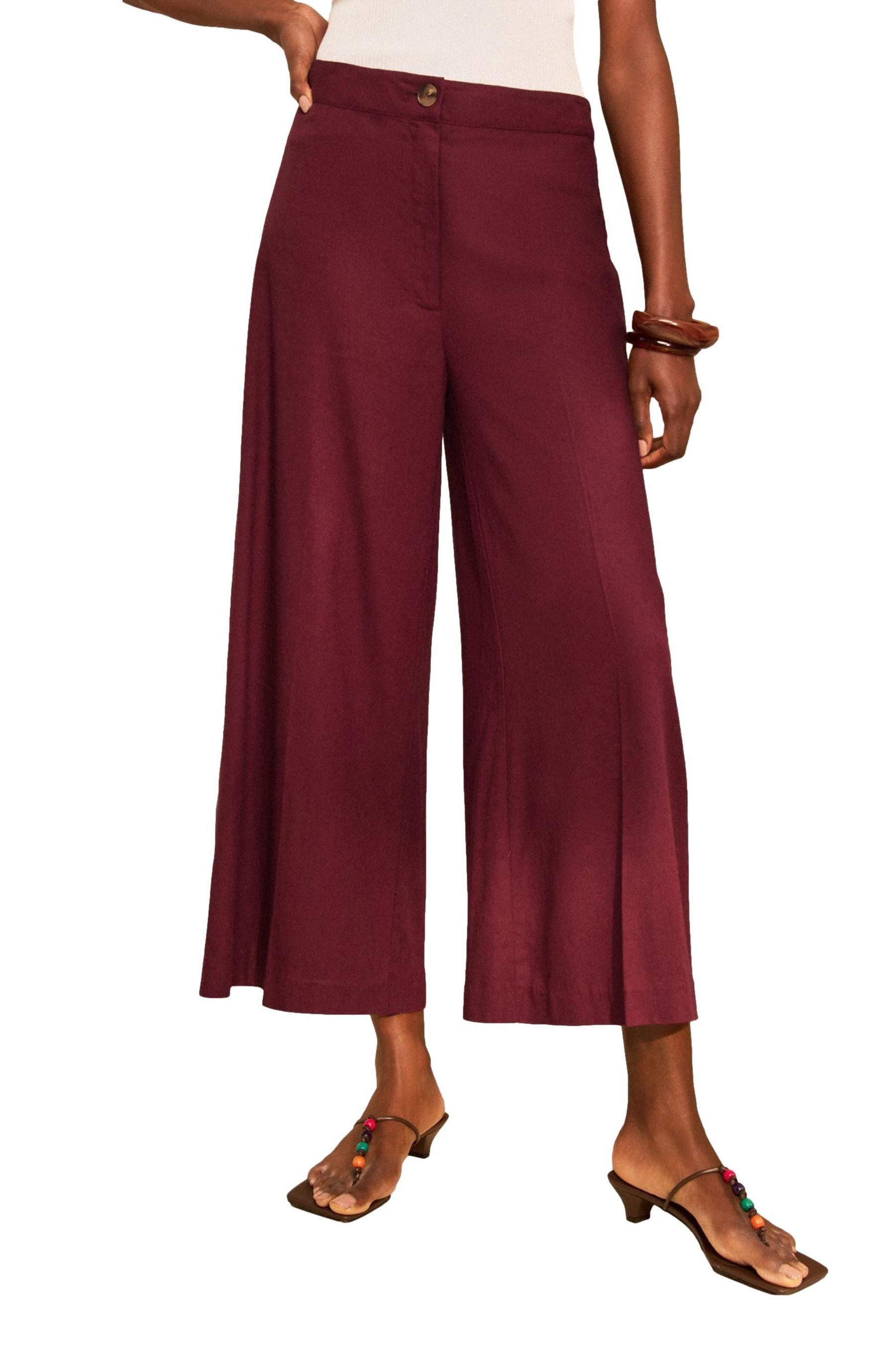 Palazzohose Love & Roses Tailored Fit Hose mit weitem Bein
