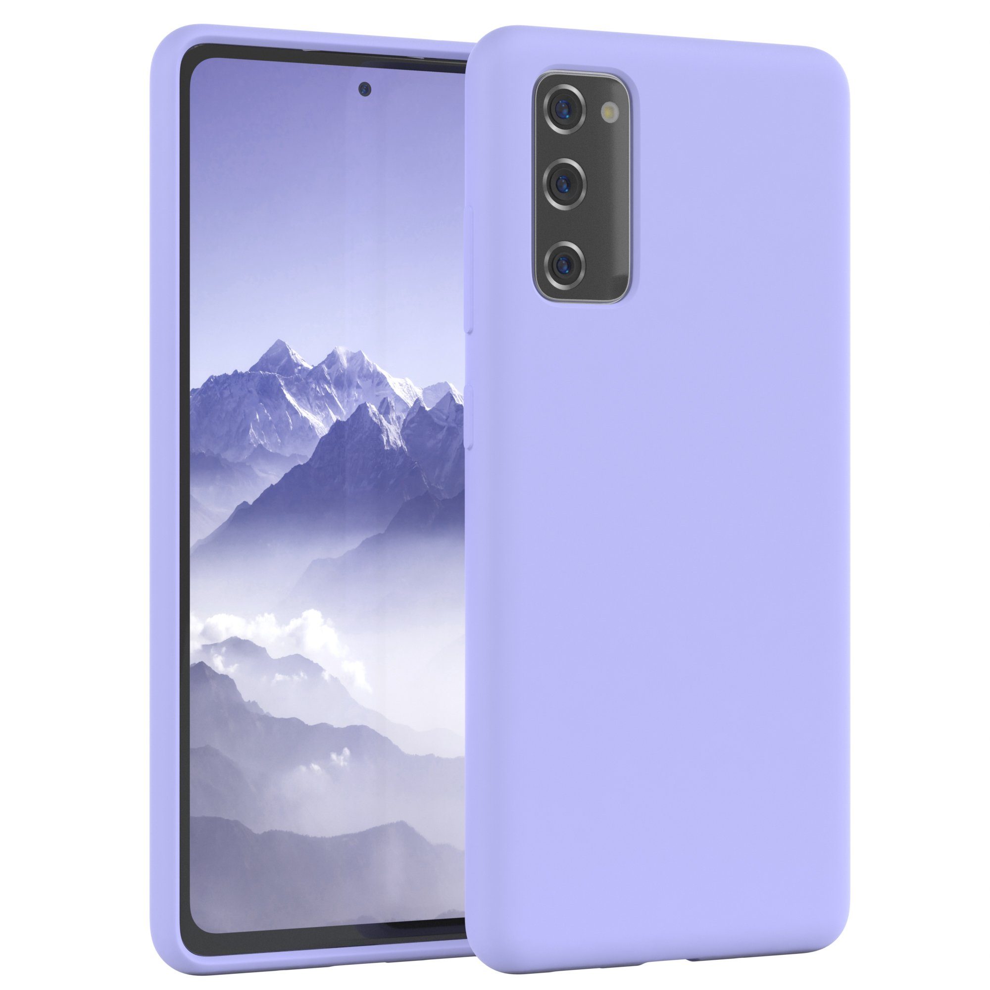 EAZY CASE Handyhülle Premium Silikon Case für Galaxy S20 FE / S20 FE 5G 6,5 Zoll, Handytasche aus Silikon Slimcover stoßfest Violett / Lila Lavendel