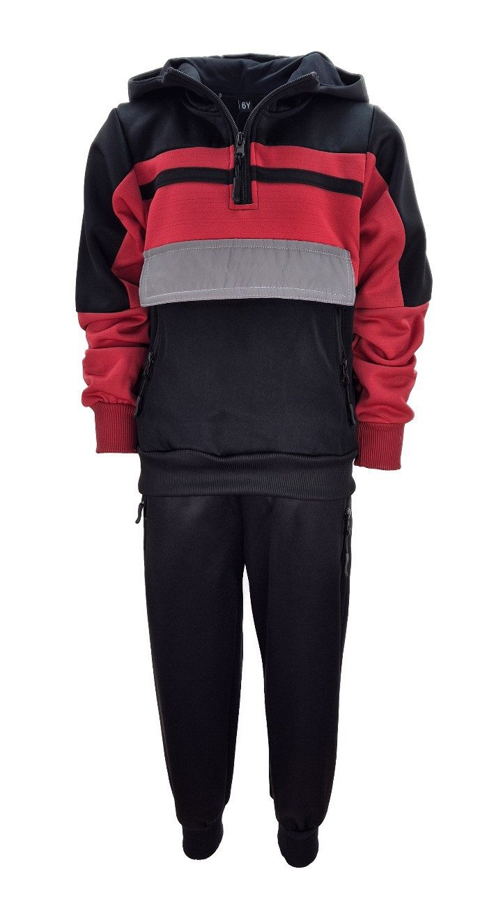 Hessis Jogginganzug Jungen und Mädchen Trainingsanzug, Freizeitanzug, JF558 (Set, Pullover mit Reißverschluss und Jogginghose)