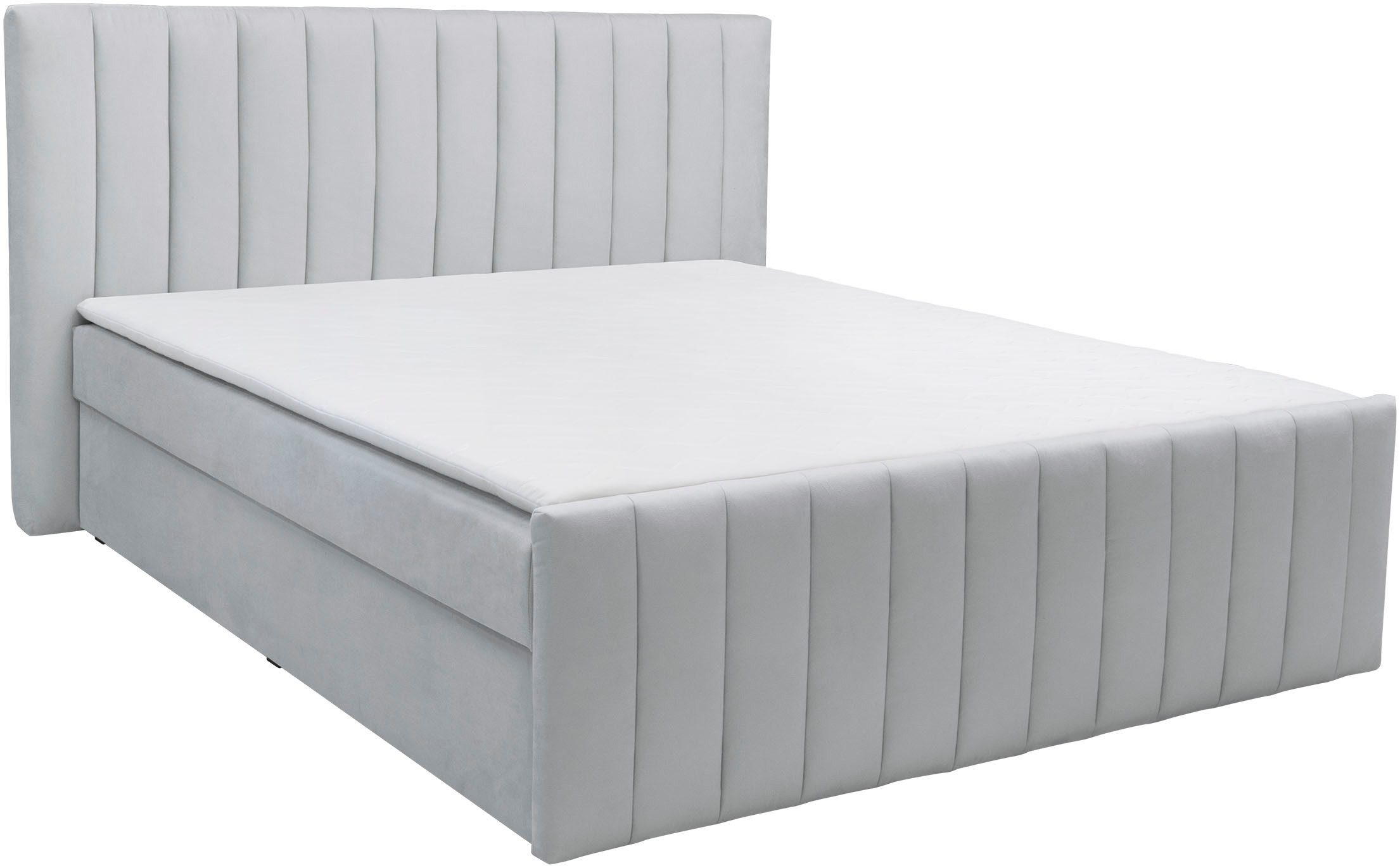 Home affaire Boxbett EFFY, Stauraumbett mit Bettkasten, TFK-Matratze H2-H4, inkl. Topper, weicher Bezugsstoff, Liegefläche 180 cm x 200 cm – Bild 2 von 5