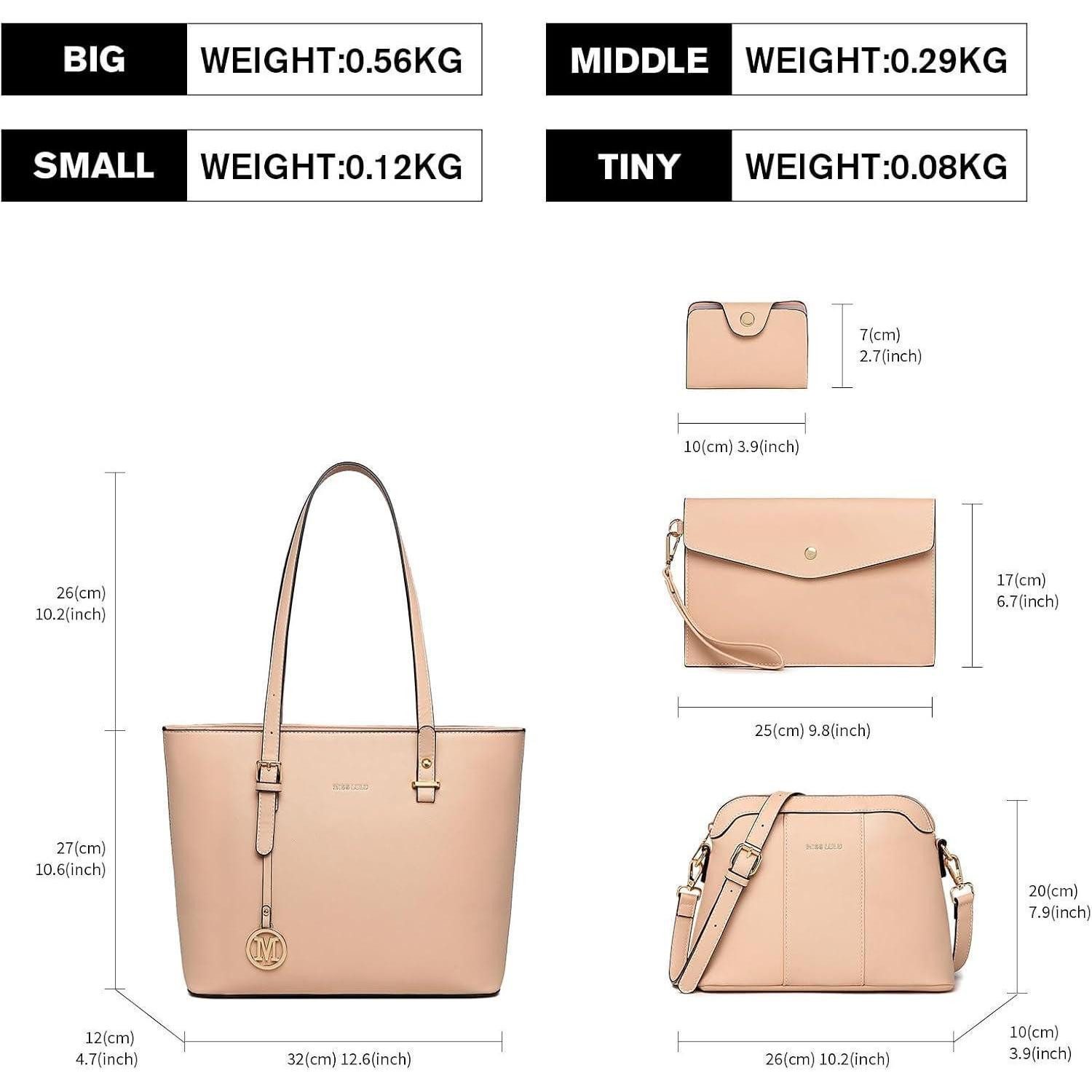 LuxusKollektion Handtasche Damen Handtasche Set Henkeltaschen Umhängetasche Schultertasche