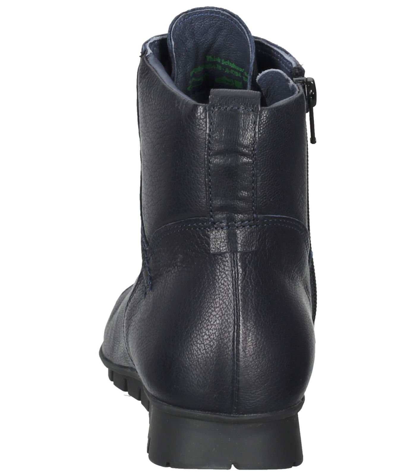 Nappaleder Think! Navy Stiefelette Schnürstiefelette