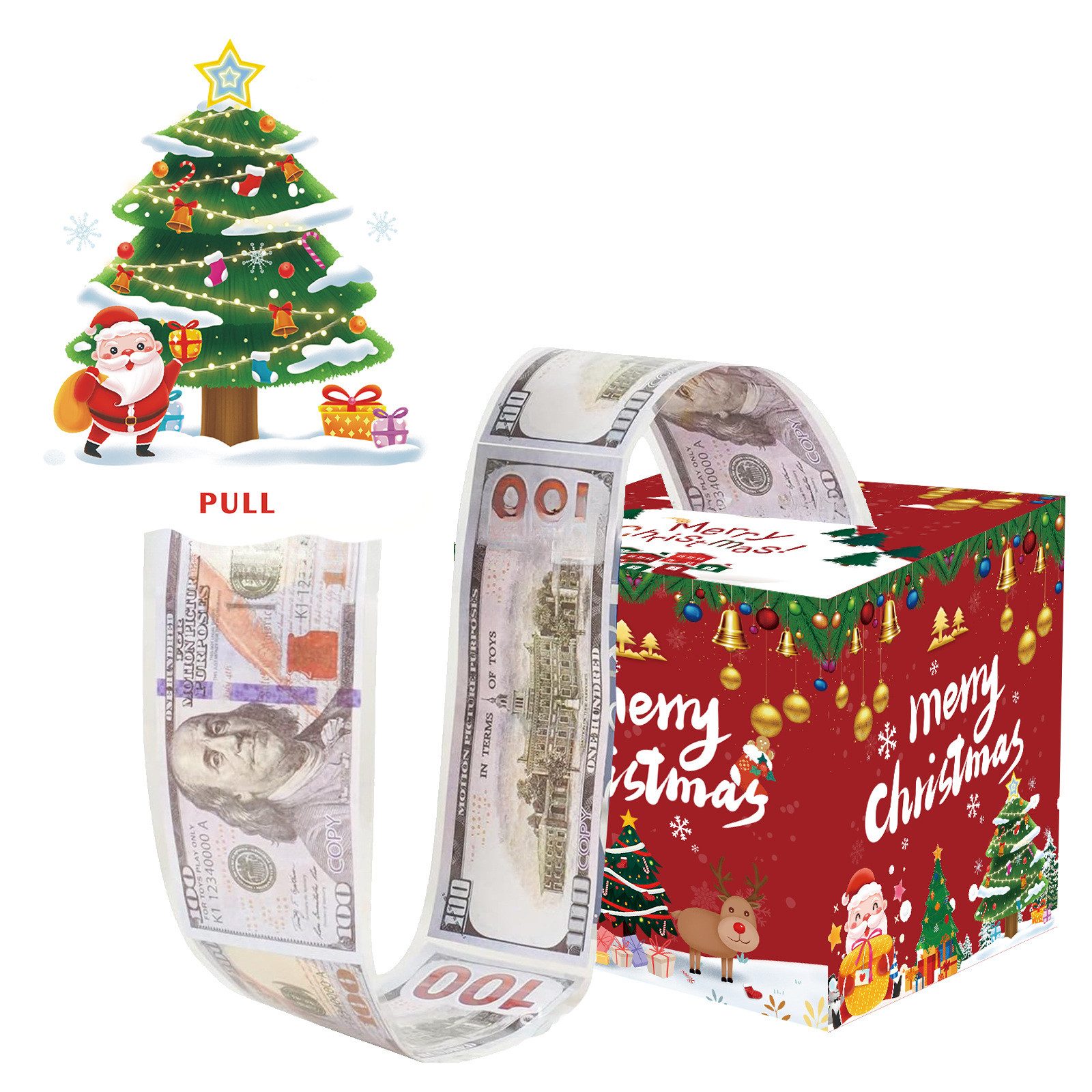 Coonoor Aufbewahrungsbox Weihnachten Geldgeschenk Box, Pop Up Geldgeschenke Box, DIY Geschenkbox für Eltern, Liebhaber, Kinder und Freunde