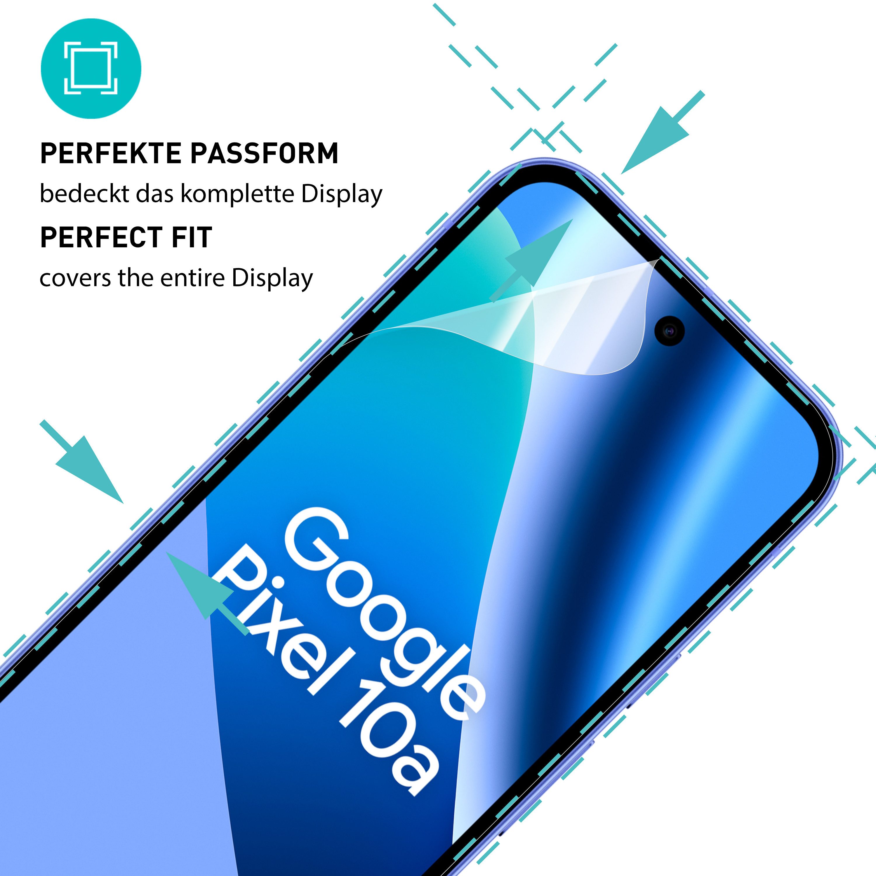 smartect Displayschutzfolie 2X TPU Schutzfolie Klar für Google Pixel 10a für Google Pixel 10a, Set, 2 Stück, Ultra-klar, Kratzfest, Blasenfrei, Oleophob, Finger – Bild 2 von 5
