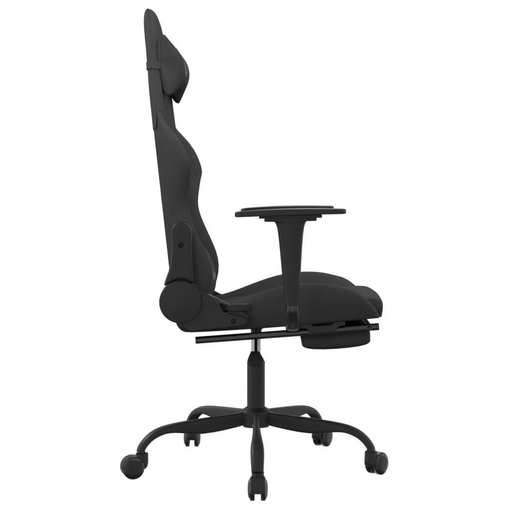 Schwarz Fußstütze Stoff Gaming-Stuhl furnicato mit (1 St)