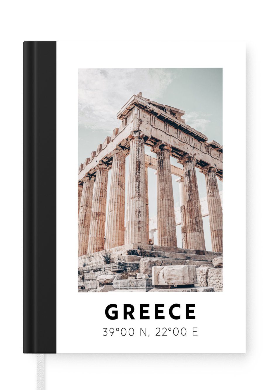 MuchoWow Notizbuch Griechenland - Athen - Parthenon, Journal, Merkzettel, Tagebuch, Notizheft, A5, 98 Seiten, Haushaltsbuch