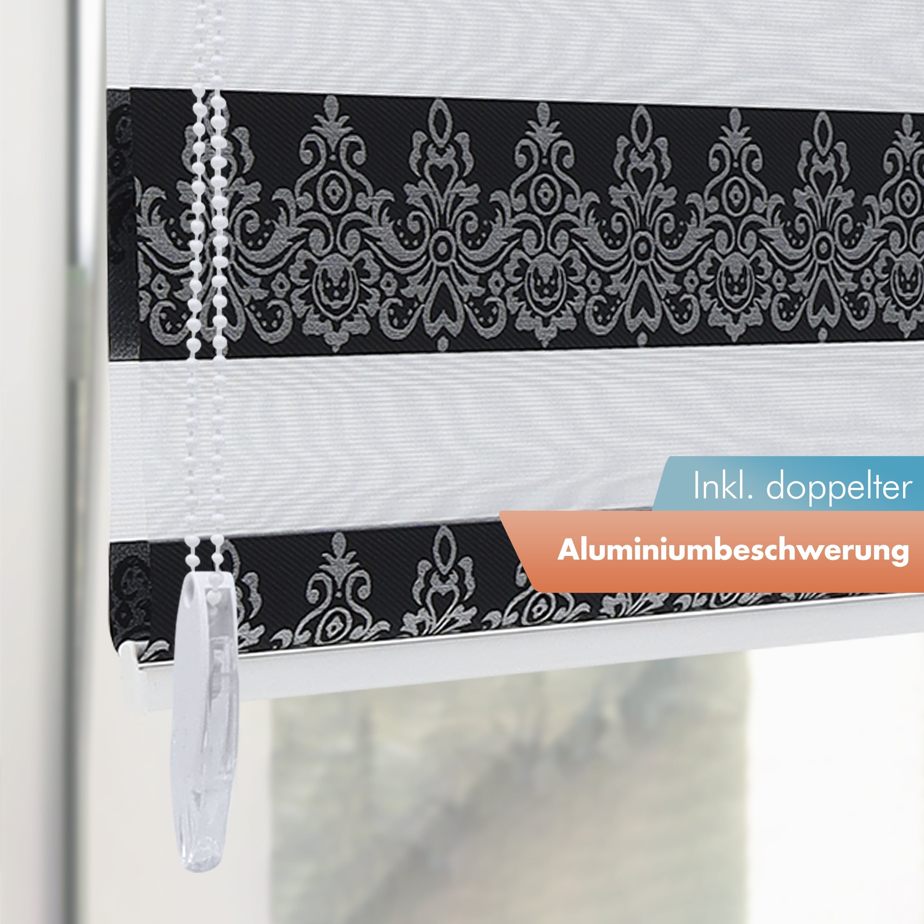 Luxus Klemmfix Doppelrollo Mit Muster Fotos