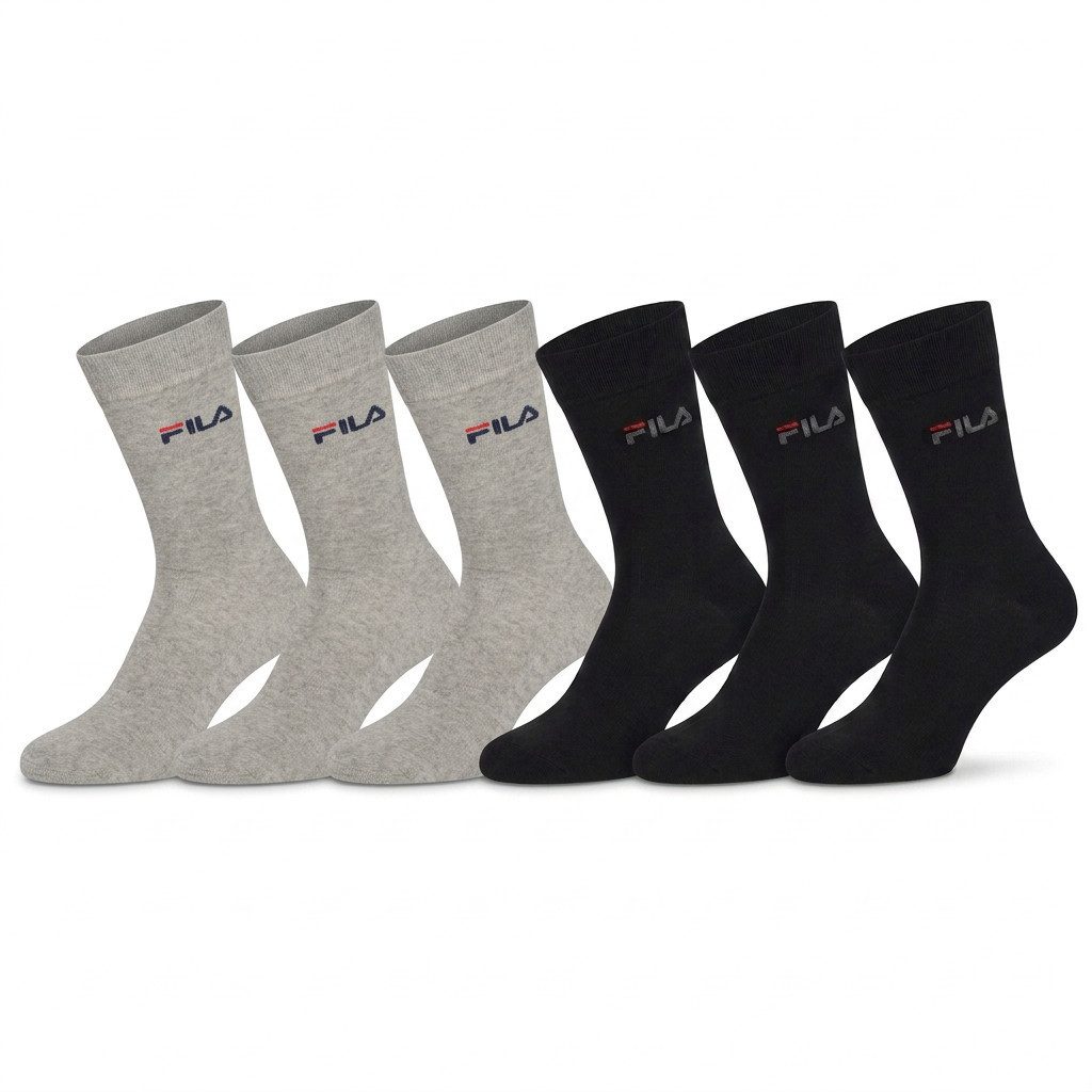 Fila Socken UNISEX LIFESTYLE PLAIN SOCKS (6 Paar) mit eingestrickem Logo