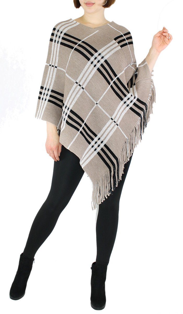dy_mode Strickponcho Damen Poncho mit Pailletten günstig online kaufen