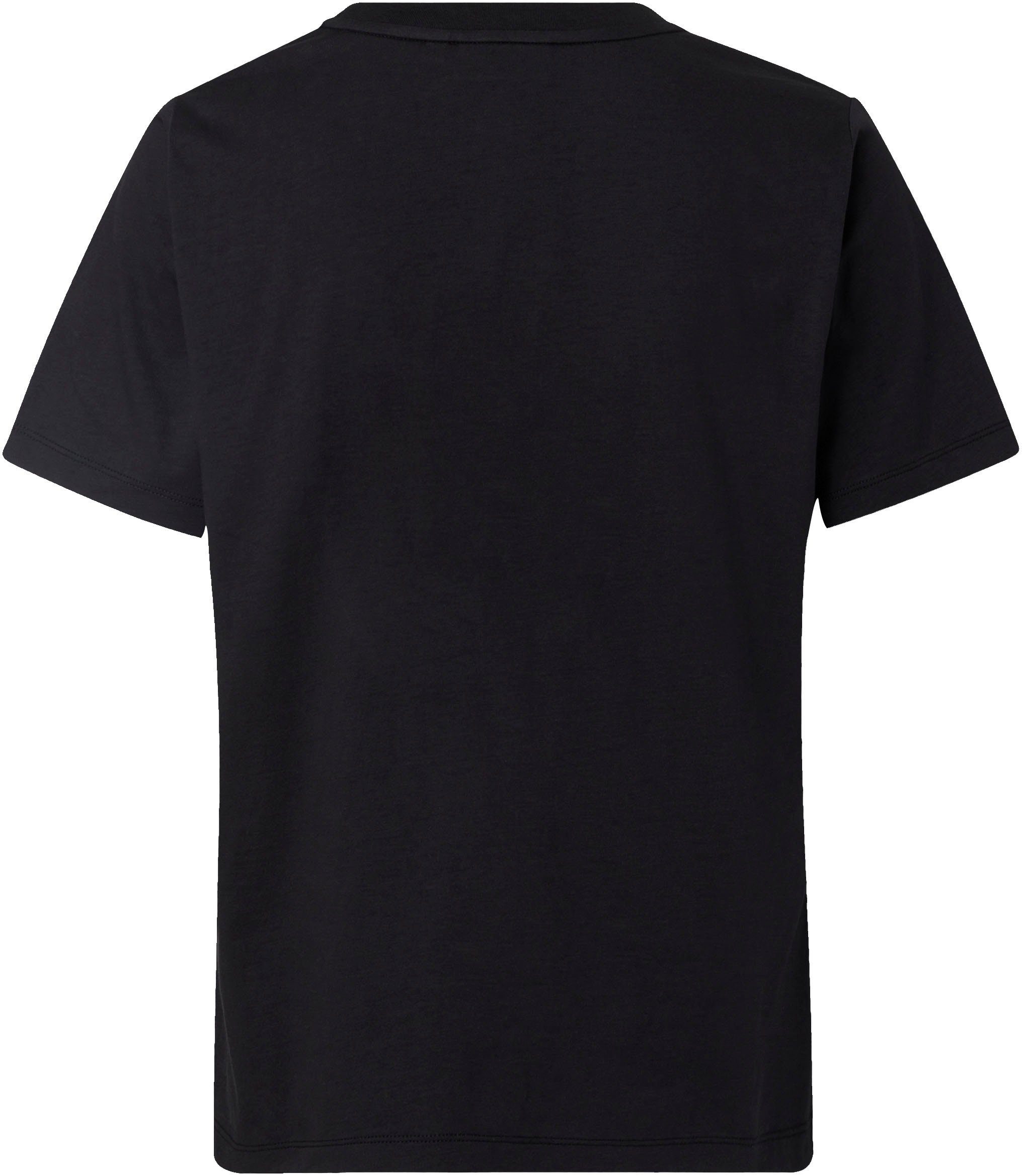 aus Calvin Ck-Black Klein T-Shirt reiner LOGO MICRO Baumwolle T-SHIRT