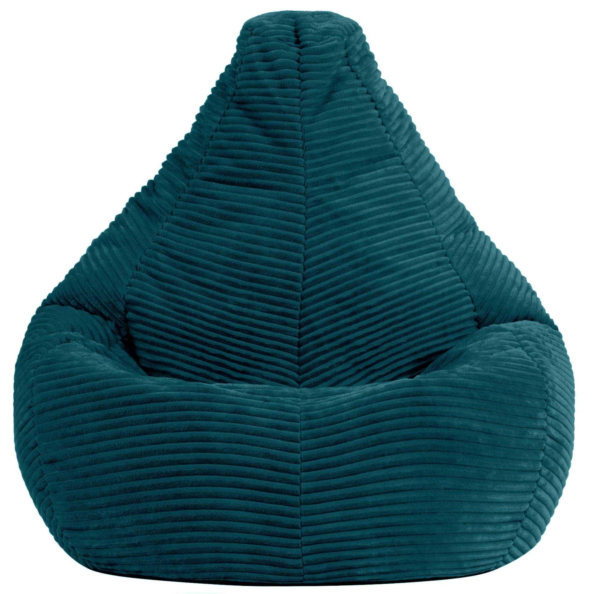 icon Sitzsack Kinder Sessel aus Cord Flauschig „Dalton", 69x59x65cm, Made in Germany, für Kinderzimmer, mit Füllung – Bild 4 von 5