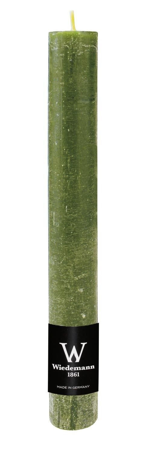 INNA-Glas Tafelkerze AURORA, olivgrün, 28cm, Ø3,5cm, 30h - Made in Germany