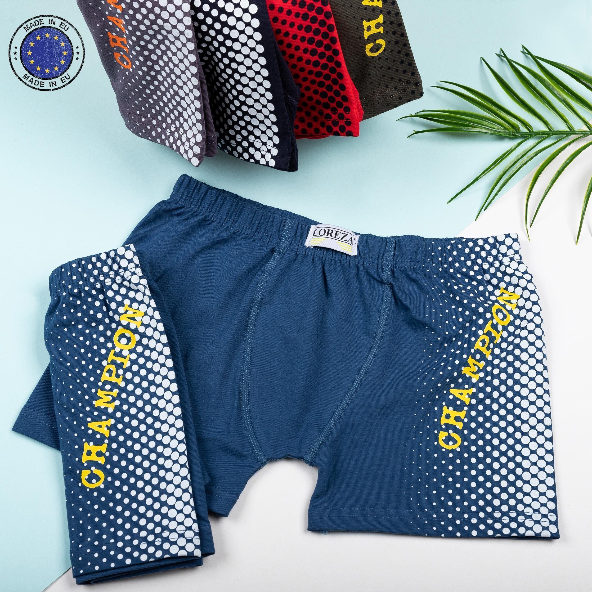 LOREZA Boxershorts 10er Set Jungen Boxershorts - Champion - Bunt (Spar-Packung, 10-St) – Bild 4 von 5