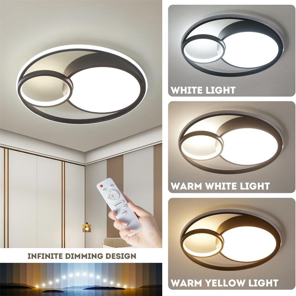 RWEUOQ Deckenleuchte Metall Deckenleuchte LED 3 günstig online kaufen