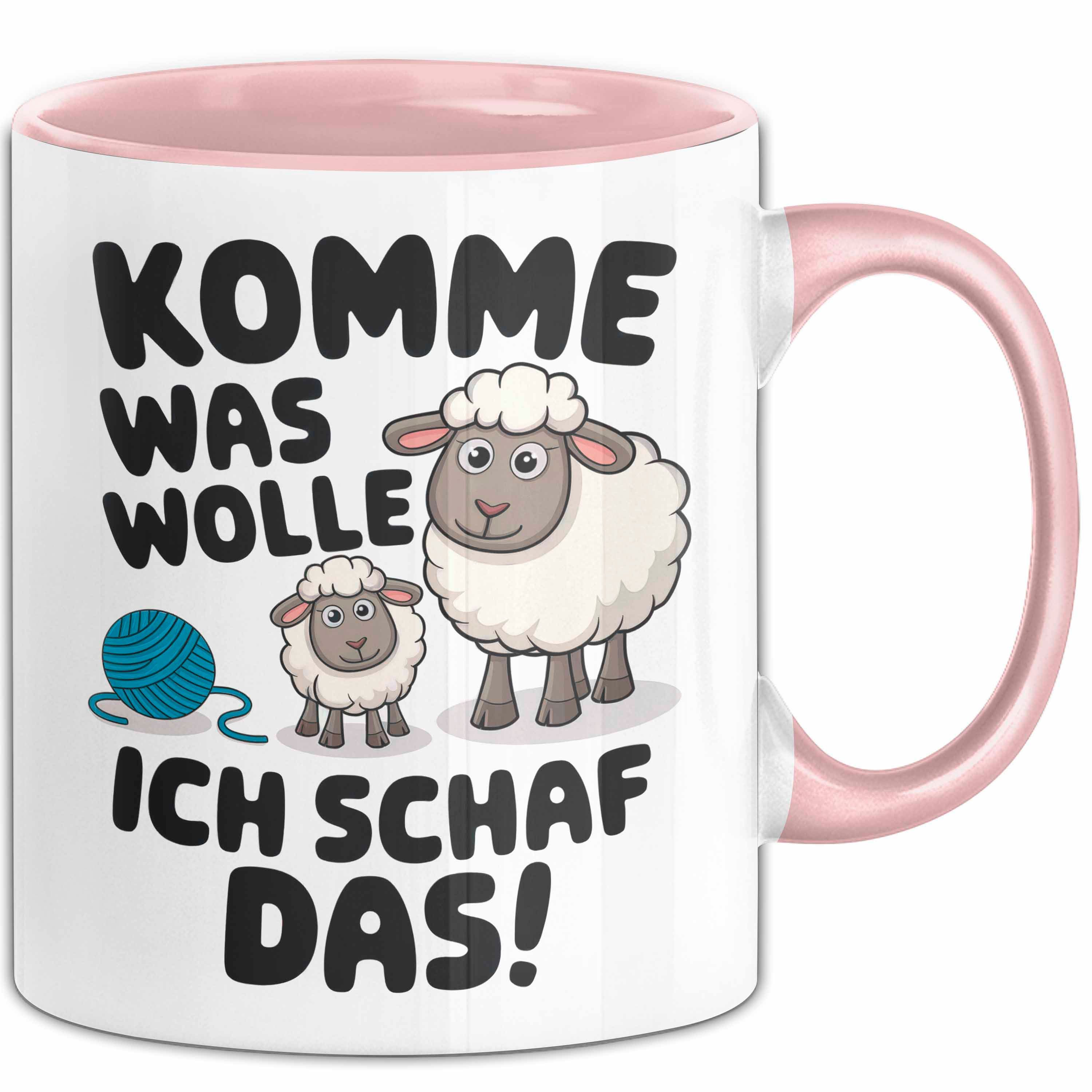 Trendation Tasse Schaf Tier Bauer Tasse Becher Geschenk Lustige Geschenkidee Spruch Kom, Keramik