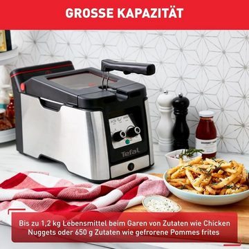 Tefal Fritteuse FR600 Fritteuse mit Öl 3L, Friteuse mit Fett und Filter, Tefal gross, 2000,00 W, Fritöse mit Öl, Fritteusen, Friteuse mit Öl, Friteuse mit Fett