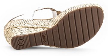 Gabor MILANO Keilsandalette, Sommerschuh, Sandale, Keilabsatz, mit Bastbezug, Weite G