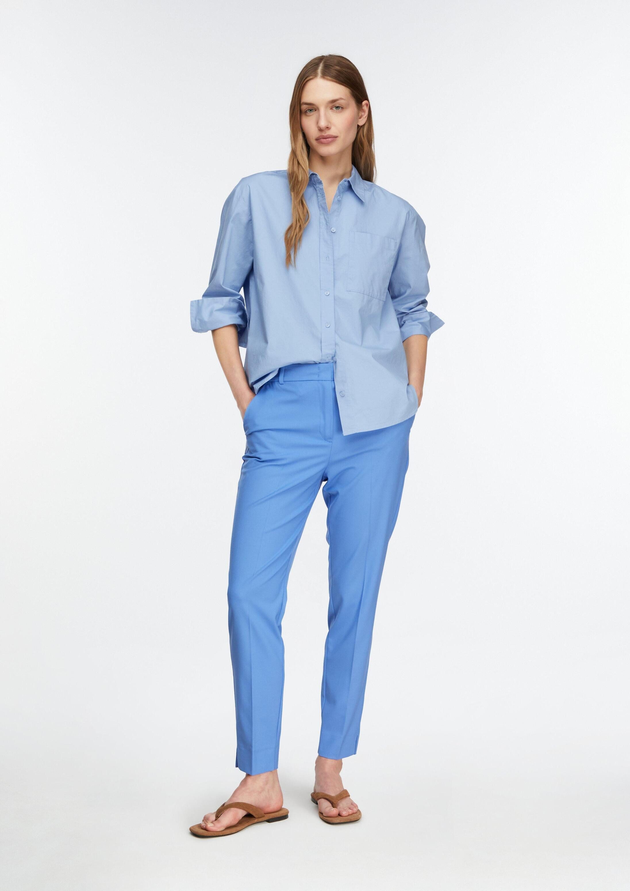comma 7/8-Hose Hose Cigarette-Pants aus Viskose-Stretch