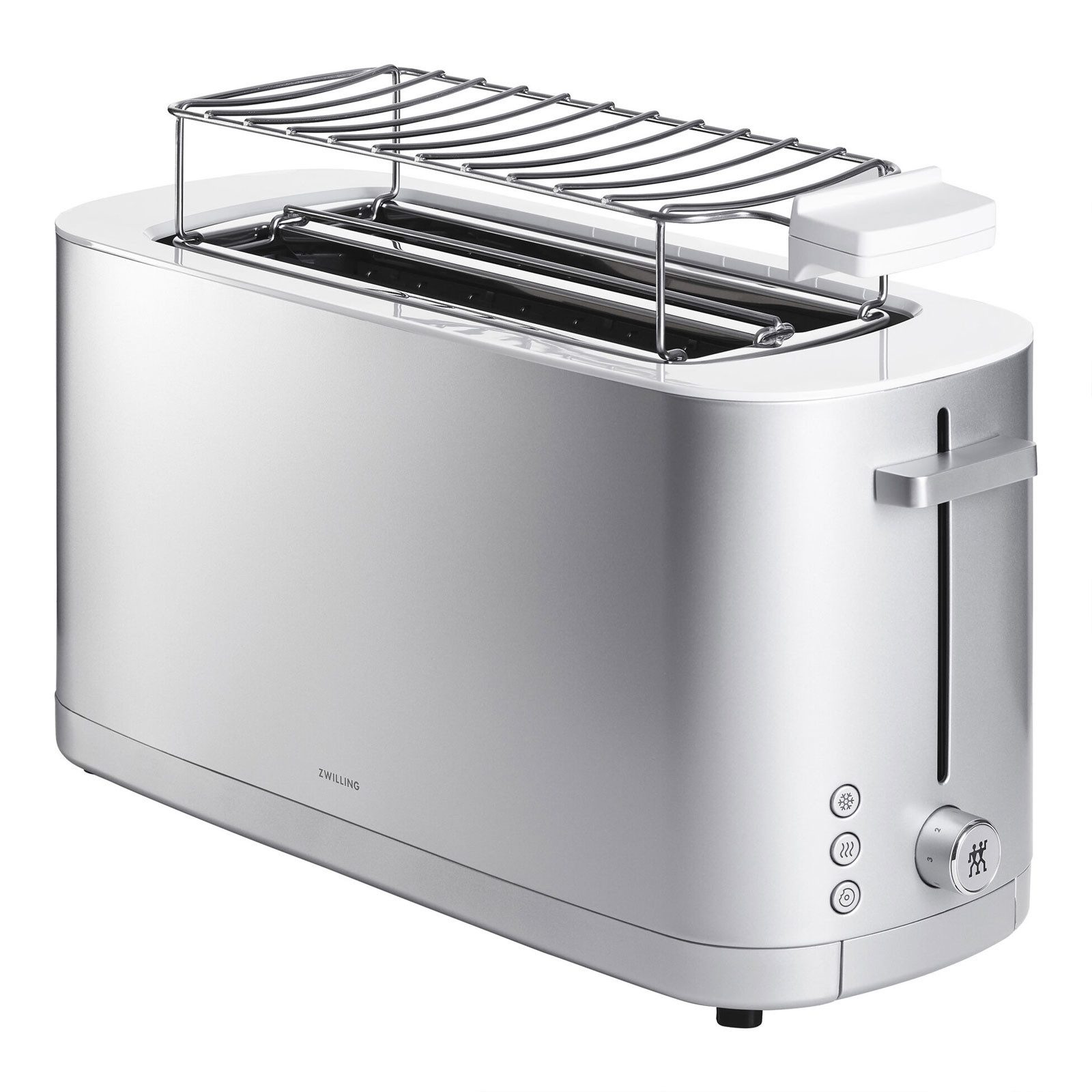 Zwilling Toaster 1005779 Enfinigy, Langschlitz-Toaster für 4 Scheiben, Mit Brötchenaufsatz & Automatik
