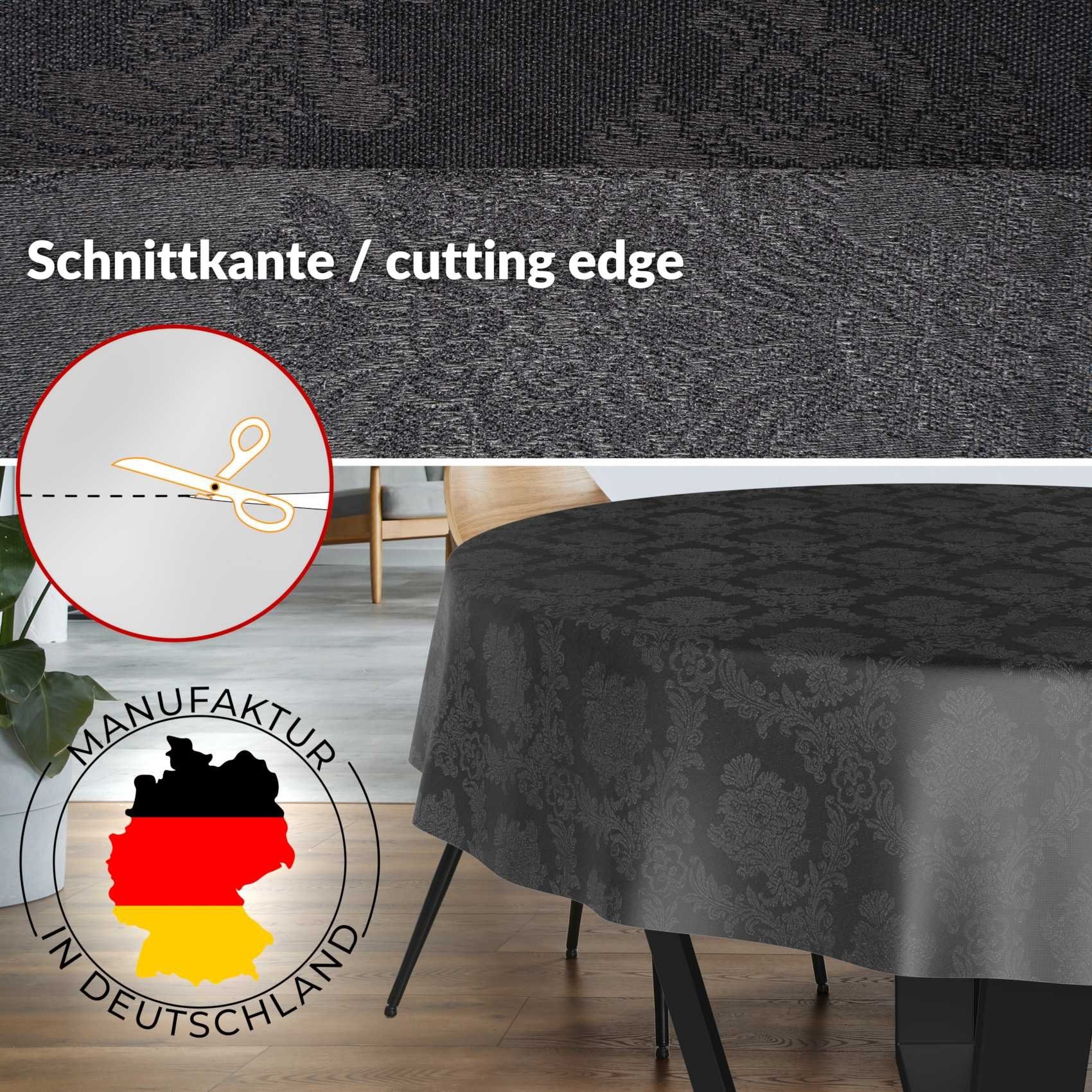 ANRO Tischdecke aus Stoff UNI Farben wasserabweisend Tischtuch Tischwäsche (Einzelstück 1-tlg), mit Acryl Beschichtung