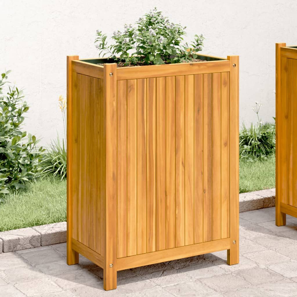 vidaXL Blumentopf Pflanzkübel mit Einlage 54x31x75 cm Massivholz (1 St)