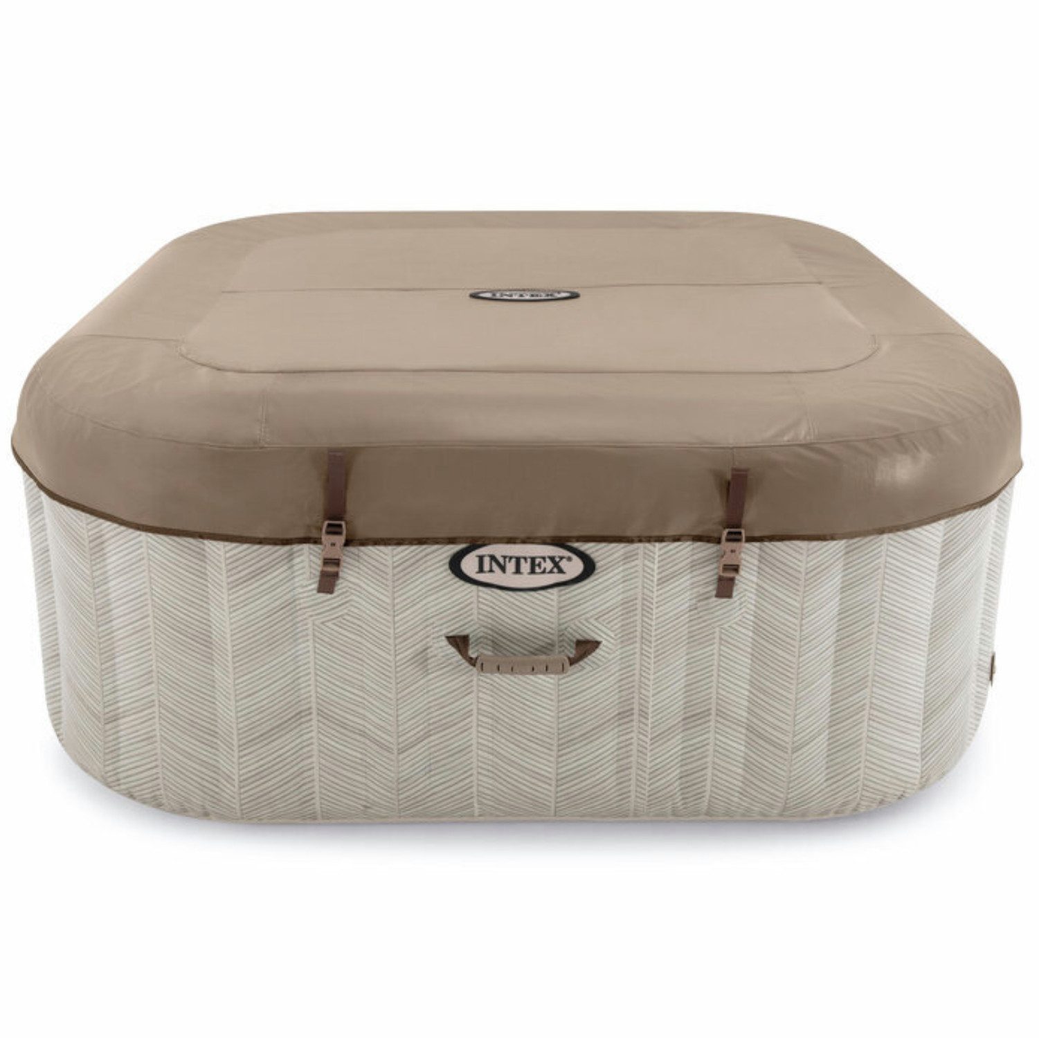 Steinbach Whirlpool PureSpa Chevron Deluxe Square (creme, Ø 211 x 71 cm, aufblasbarer Whirlpool, (Set, mit Zubehör), quadratisch und freistehend – Bild 2 von 5