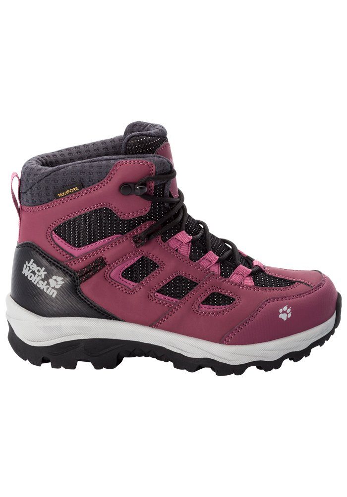 Hoch im Kurs TEXAPORE K VOJO Wanderschuh Wolfskin dunkelrot-violett Jack MID