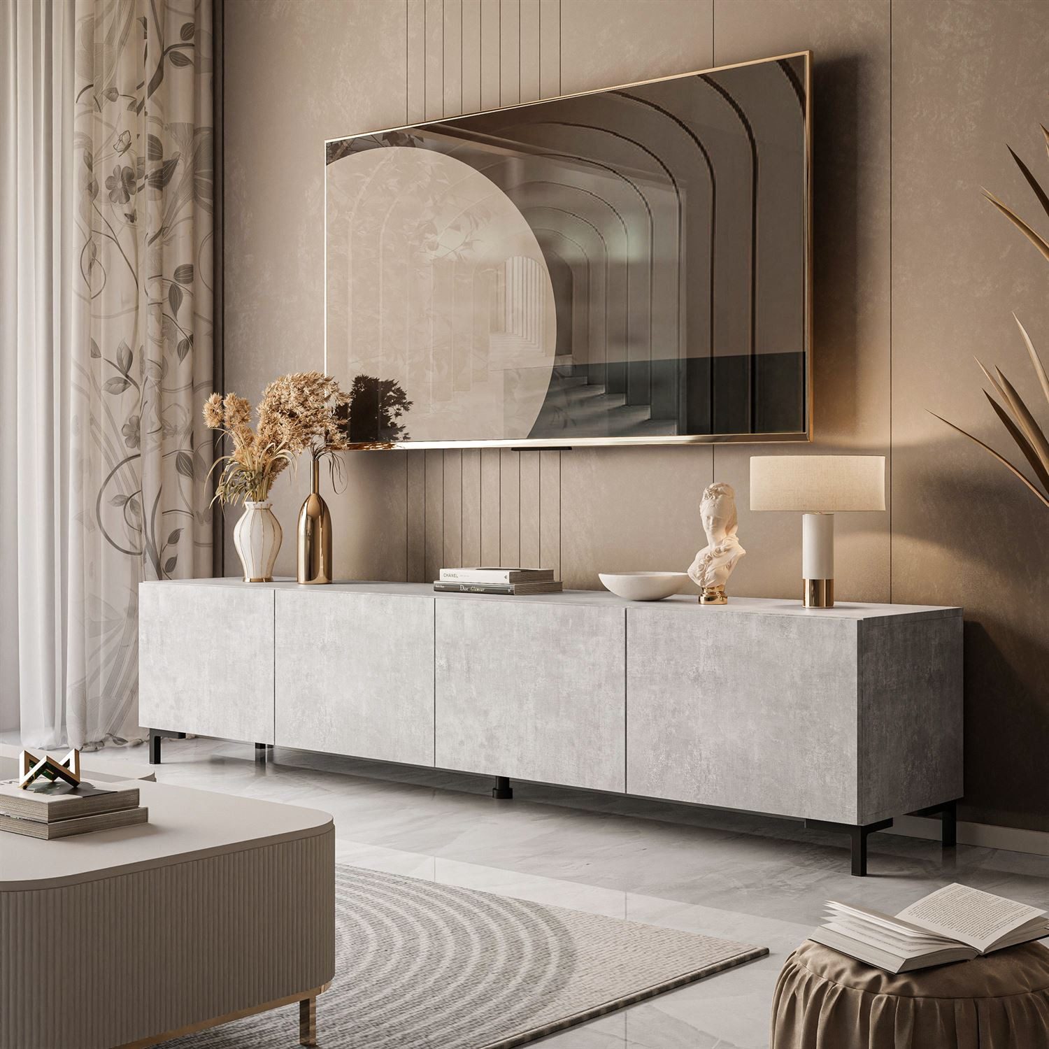 Lookway Lowboard COLGANTE BETON 200 TV-Schrank günstig online kaufen