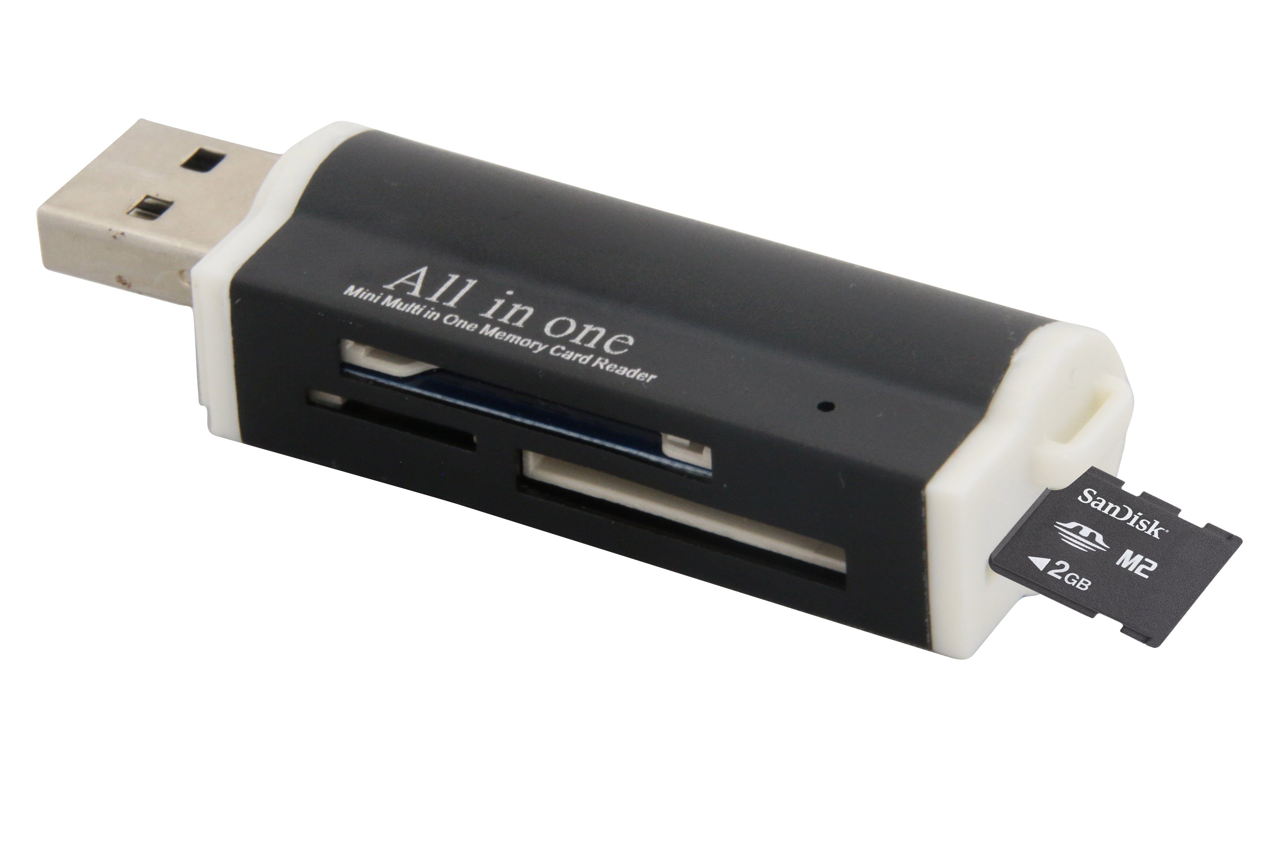 Wozinsky USB Kartenleser für SD/Micro SD/M2/M2PRODUO USB Multi Adapter Speicherkarte – Bild 2 von 3