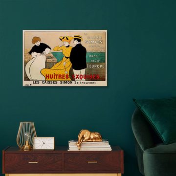 Posterlounge Holzbild Leonetto Cappiello, Exquisite Austern (französisch), Wohnzimmer Vintage Malerei