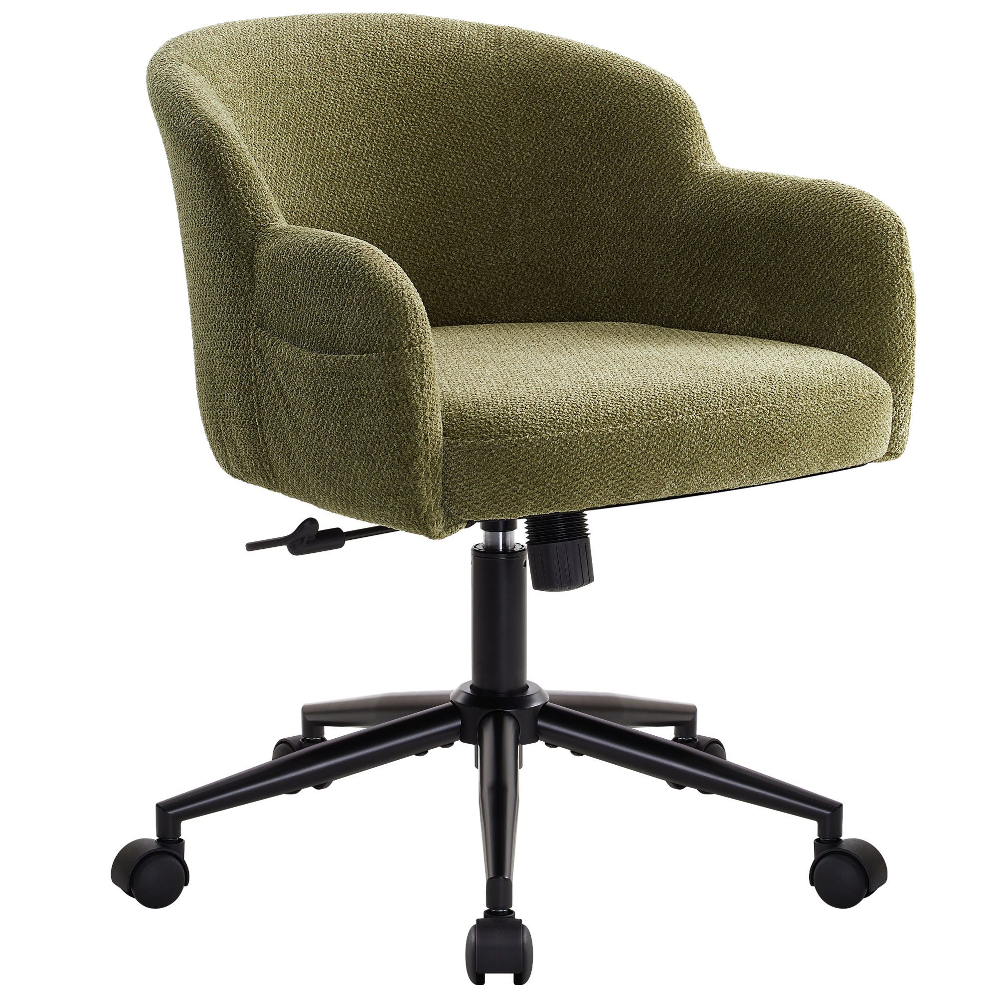IWMH Bürostuhl Schreibtischstuhl mit Armlehnen, Höhenverstellbar Drehstuhl, Stuhl für Schminktisch, Homeoffice