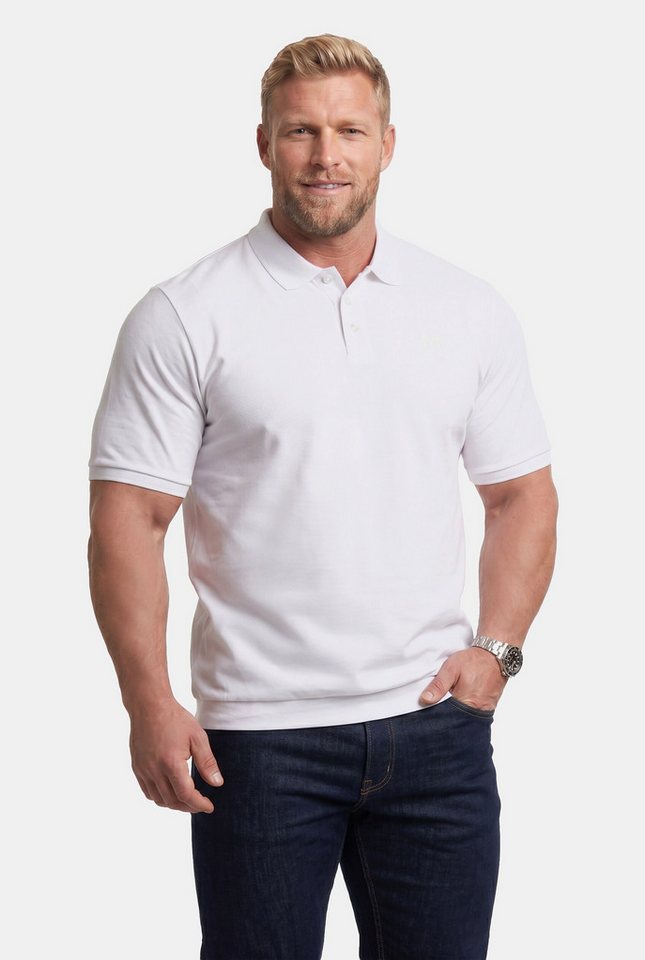 Men Plus Poloshirt Poloshirt Bauchfit Basic Piqué Halbarm