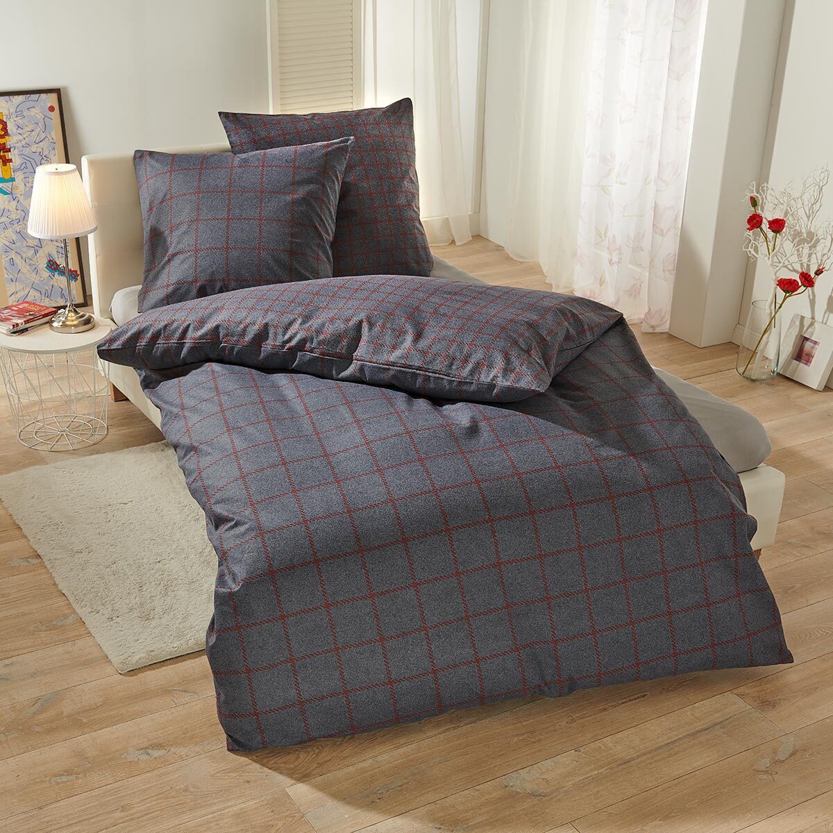 TRAUMSCHLAF Bettwäsche Oslo Loftrot, Flanell, 2 teilig, hochwertige Flanell günstig online kaufen