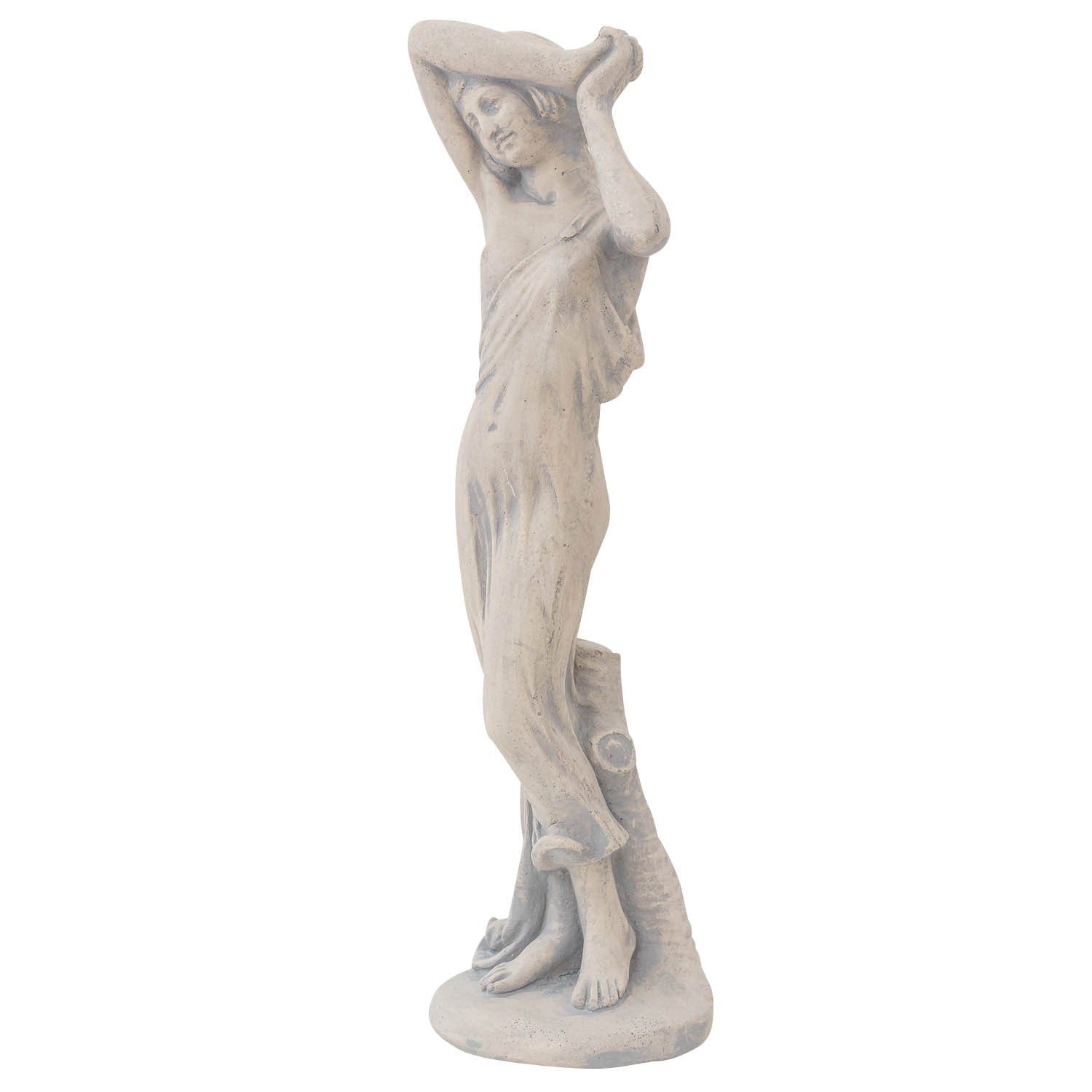 Kunststein D Art-Deco-Stil Statue Gartenfigur Erotika Frau Skulptur Aubaho Figur massiver