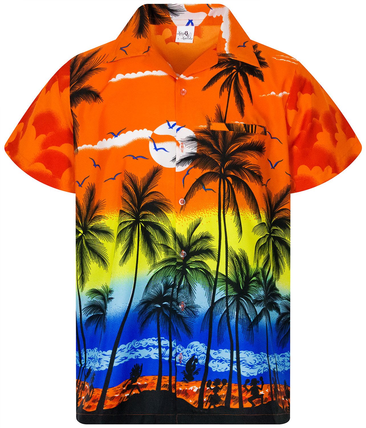 King Kameha Hawaiihemd Beach Funky Hawaii-Hemd, Kurzarm, Front-Tasche, Styl günstig online kaufen