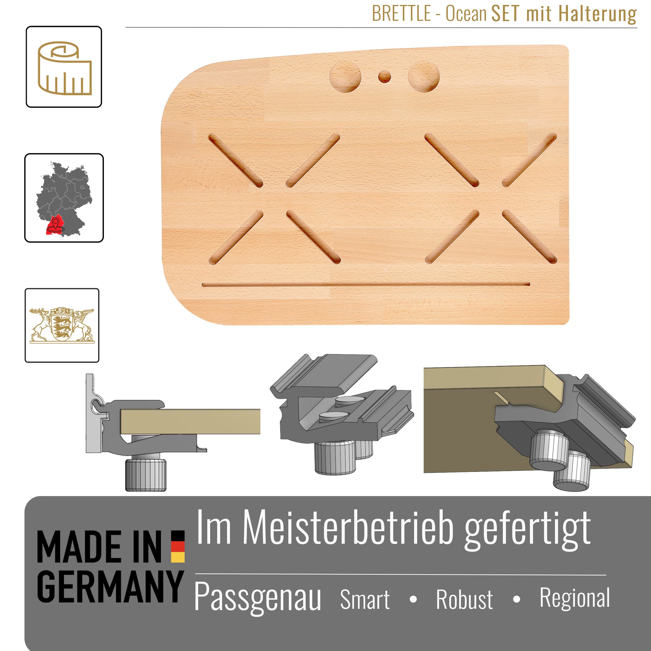 BLACK FOREST FOX Campingtisch Schneidebrett T5/T6 T6.1 VW California Ocean günstig online kaufen