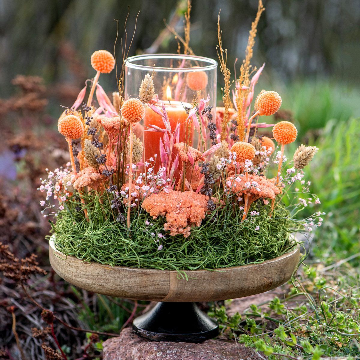 Viana Dekokorb Holz Dekoschale mit Fuß günstig online kaufen