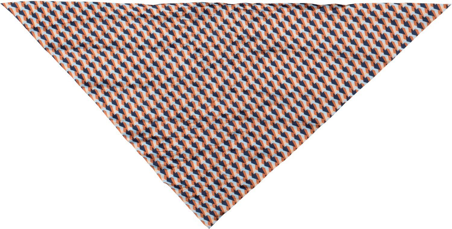styleBREAKER mit Zopfhalter, Scrunchie Schleife Muster 1-tlg., Orange-Blau-Rost Retro Haargummi