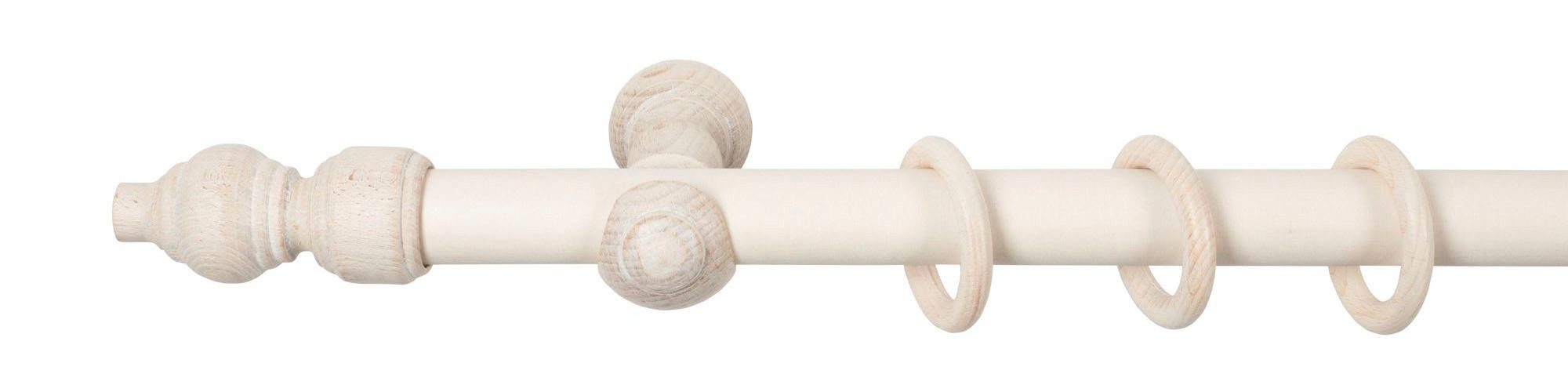 SN DECO GROUP Gardinenstange Filigrano, 1-läufig, Fixmaß, mit Bohren, verschraubt, Holzwerkstoff, 28 mm, Holz, verschiedene Längen und Farben, Komplettset