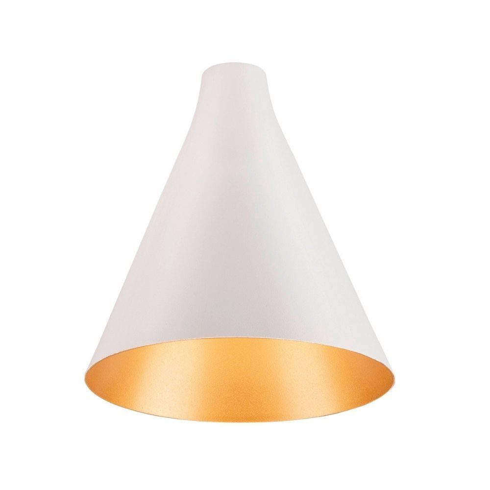SLV Lampenschirm Mix&Match Leuchtenschirm Lalu Cone in Weiß und Gold 152mm rund, Lampenschirme