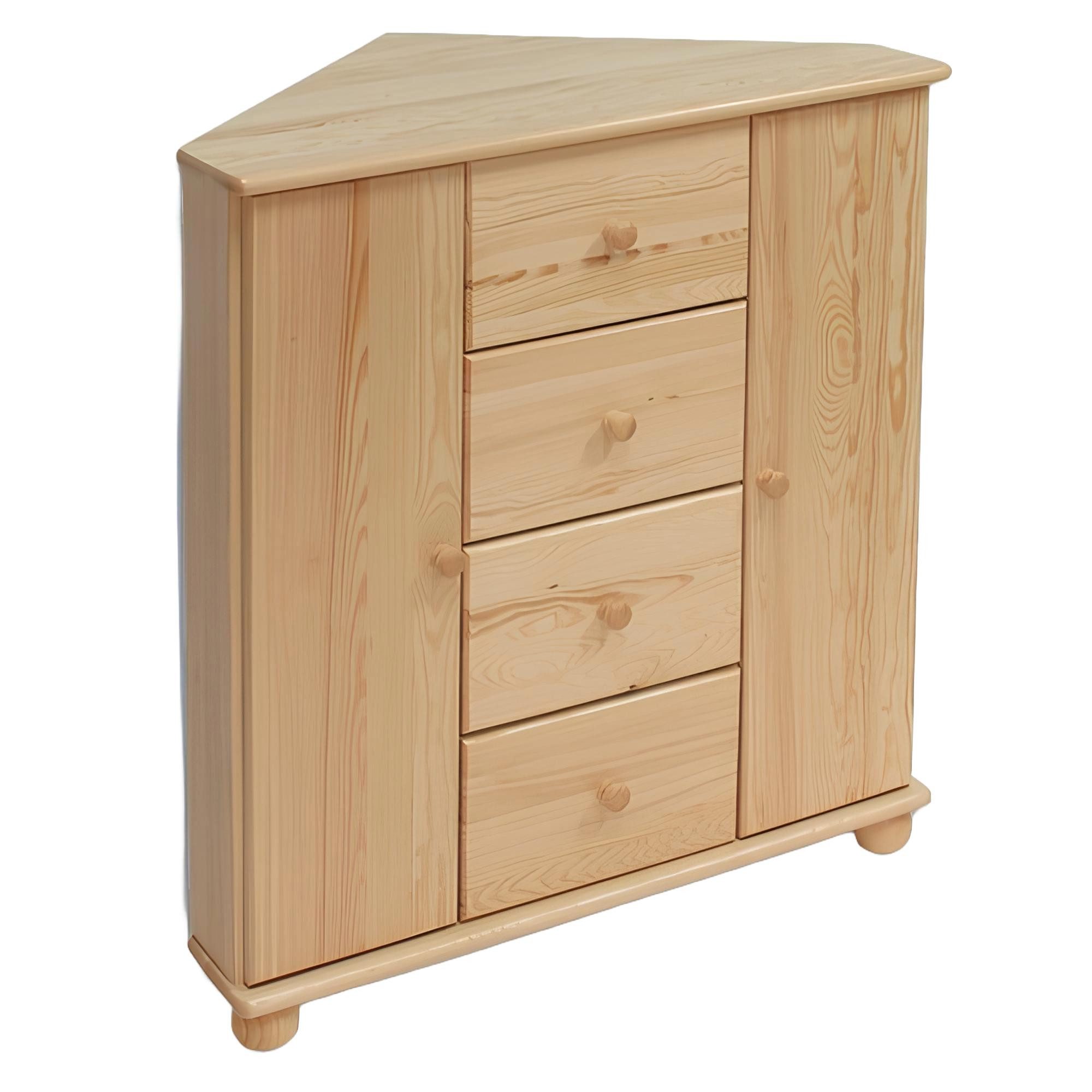 Xlmoebel Eckkommode Neue massive Anrichte mit Eckeckschrank, Regal und Kommode. (1 St., EckKommode), Hergestellt in Europa