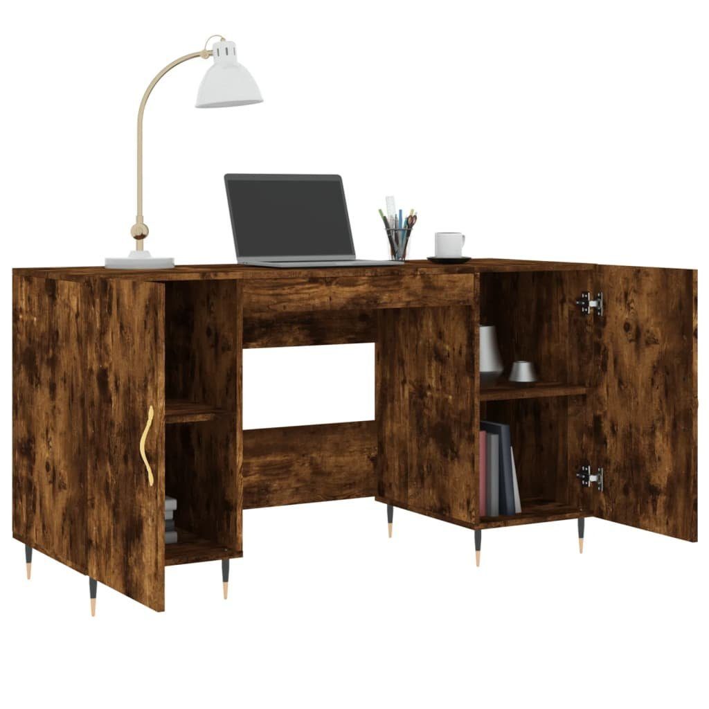 Räuchereiche Schreibtisch | vidaXL Räuchereiche Schreibtisch cm 140x50x75 Räuchereiche Holzwerkstoff