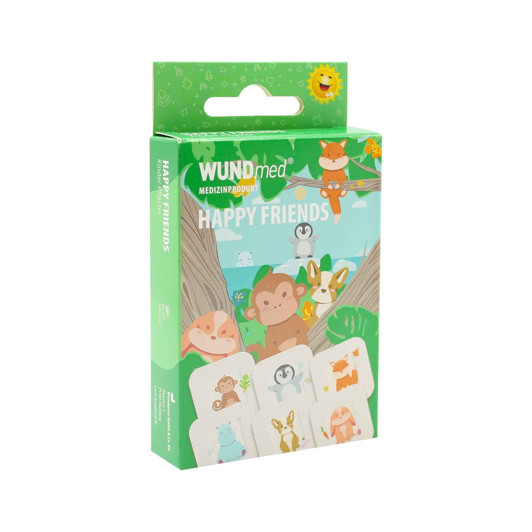 Wundmed Wundpflaster WUNDmed Pflaster "Happy Friends" 10 Stück/Packung