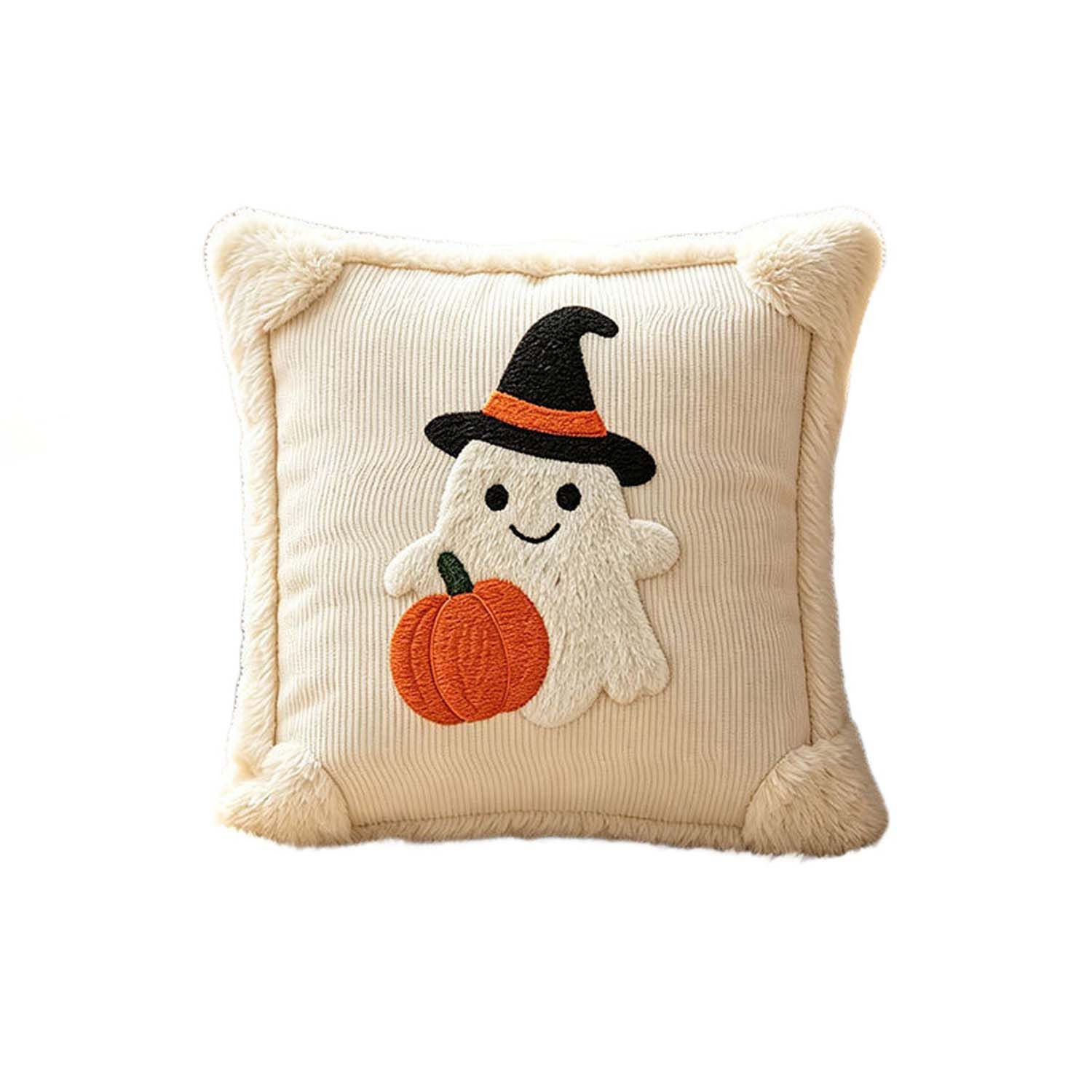 Sorvyzxn Kissenbezug Kissenbezug mit Halloween-Zauberhut tragendem Kürbis, (1 Stück)