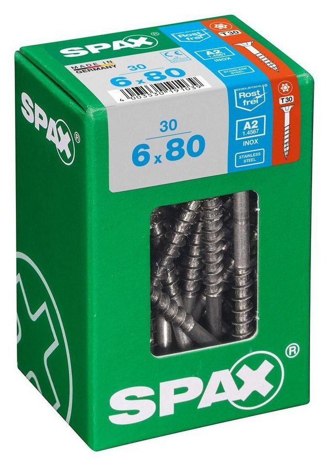 Thumbnail - SPAX Holzbauschraube Spax Universalschrauben 6.0 x 80 mm TX 30 - 30