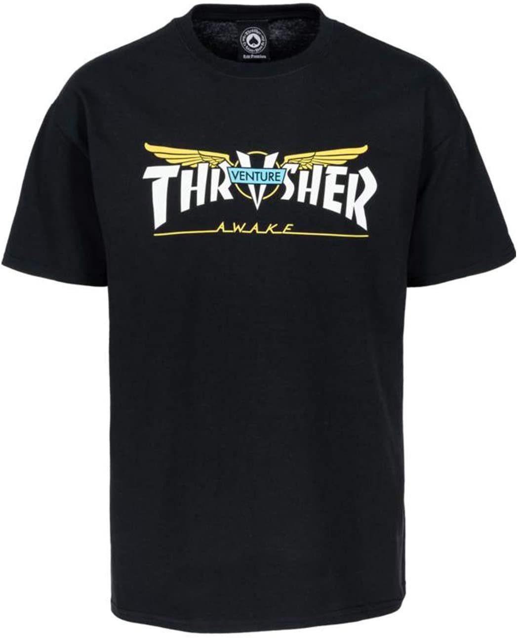 Collab L Venture T-Shirt Thrasher schwarz Protektoren-Set Thrasher