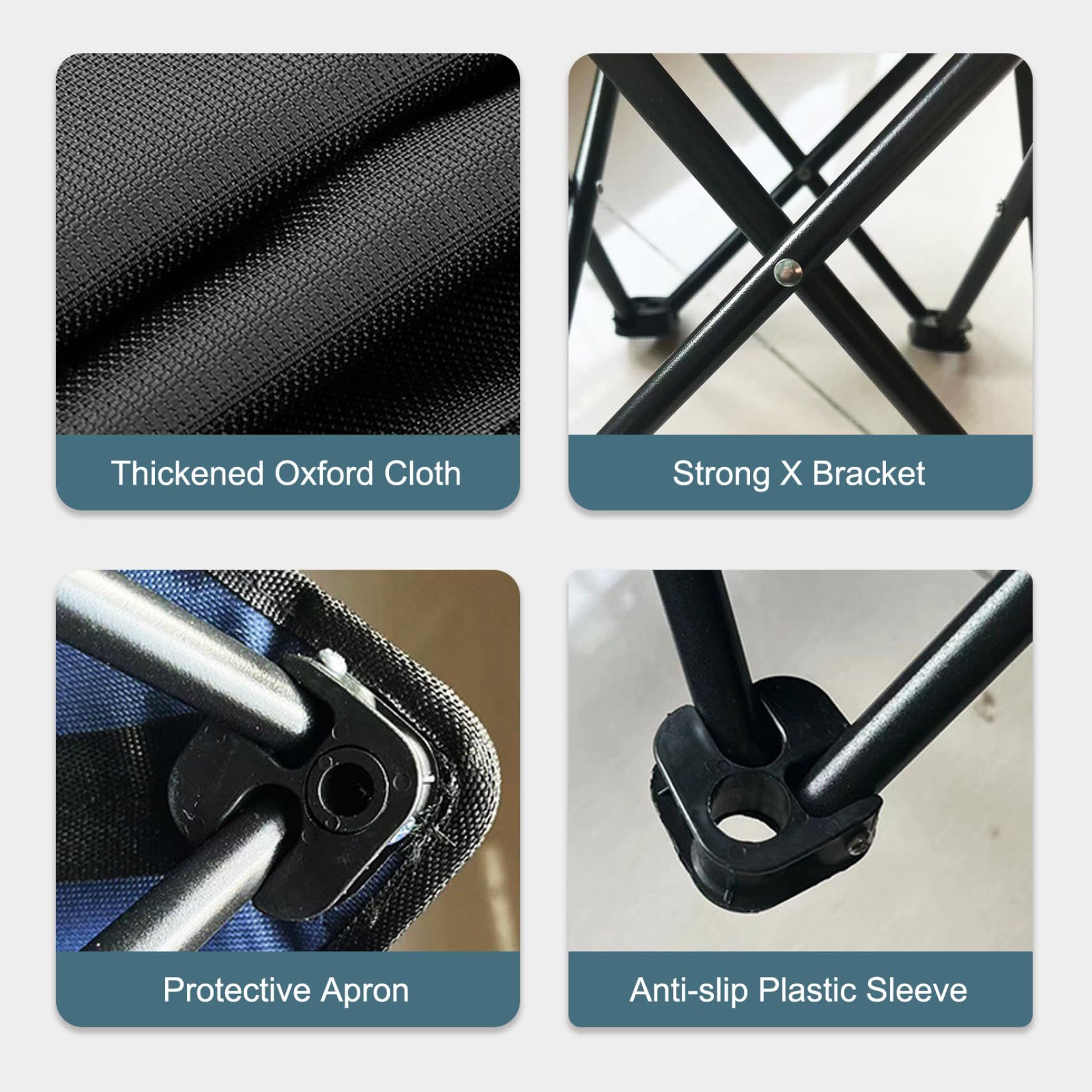 SURFOU Campinghocker Klappbarer Camping-Hocker aus Oxford-Stoff mit Tragetasche– Leichter (Kleiner Outdoor-Hocker, 34x32x32cm, Ahornblattklapphocker hält 100 kg, tragbarer, Oxford tragbarer Stuhl mit Metallrohr zum Rucksack, Camping, Fischen mit Aufbewahrungsbeutel, 1 St)