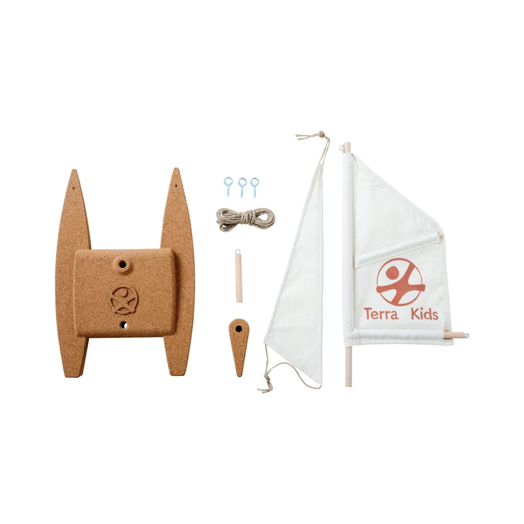 Haba Modellbausatz Terra Kids Katamaran-Bausatz, (Set, 12-tlg., 1), fördert die Feinmotorik, das räumliche Denken